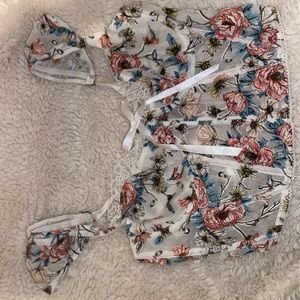 Victoria Secret Floral Corset Top